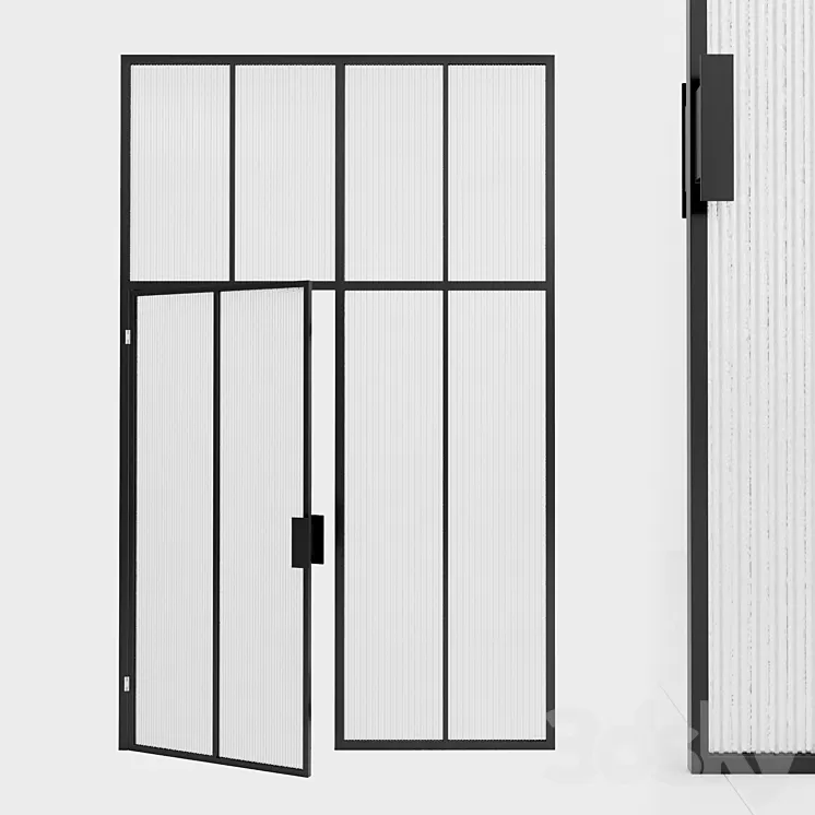 Glass partition. Door. 103 3D Model