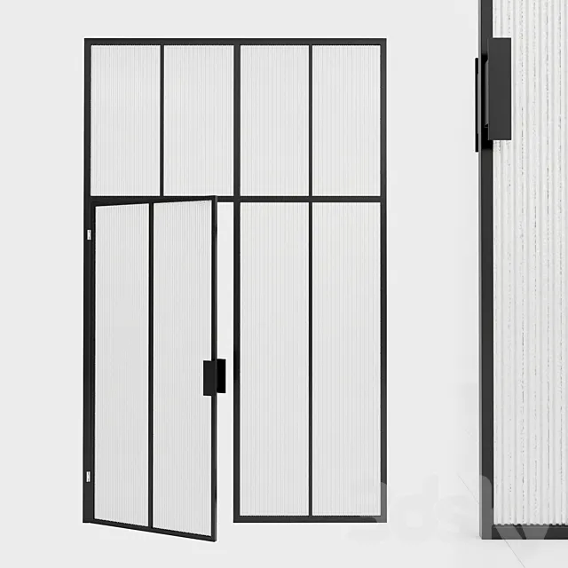 Glass partition. Door. 103 3DModel