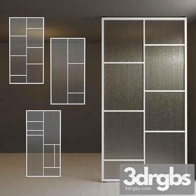 Glass Partition Door 31 3D Model Download