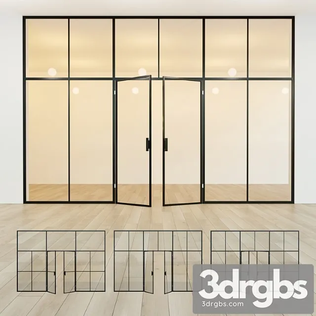 Glass partition. door. 41 3D Model Download