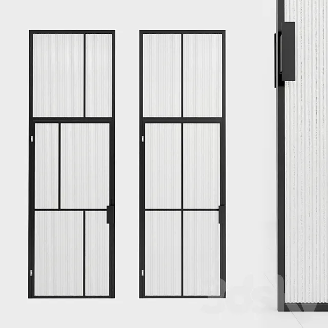 Glass partition. Door. 92 3DModel