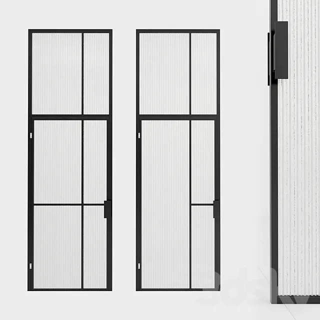 Glass partition. Door. 93 3D Model