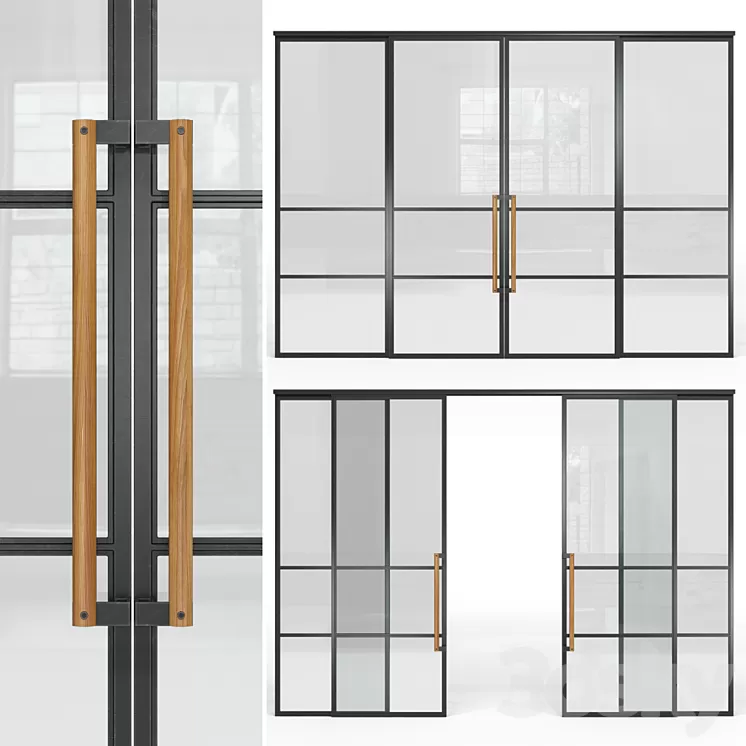 Glass partition (Loft) 6 3D Model