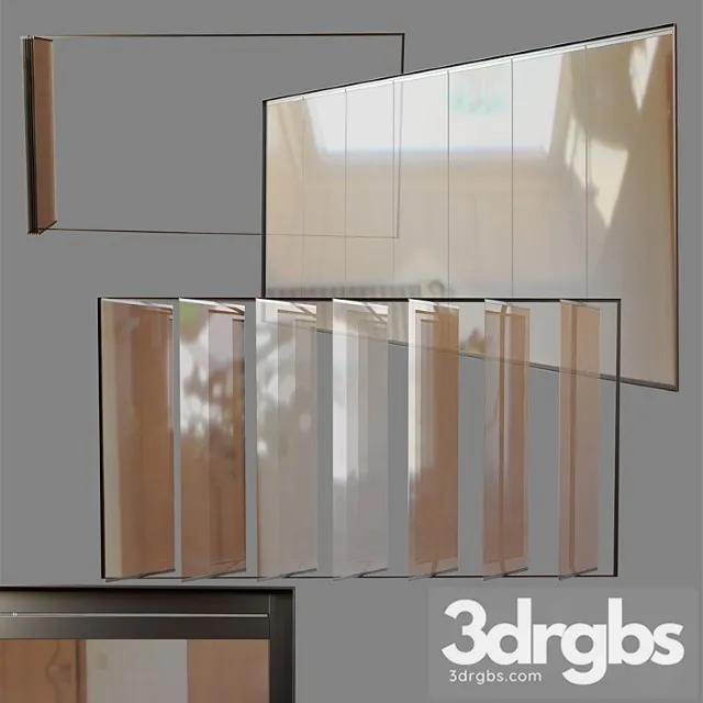 Glass partition movable 3D Model Download