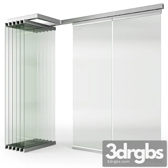 Glass sliding partition walls 3D Model Download