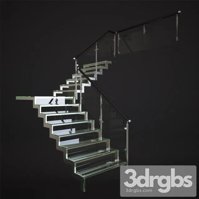 Glass Staircase 3D Model Download