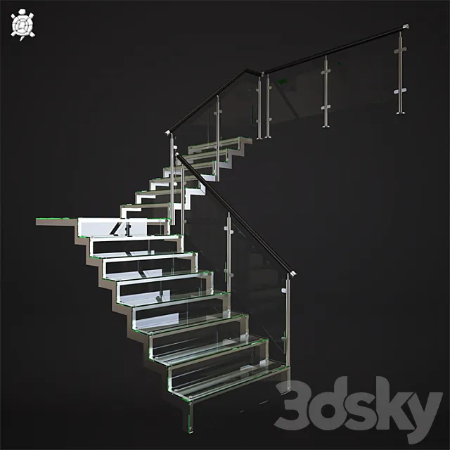 Glass Stairs 3DModel