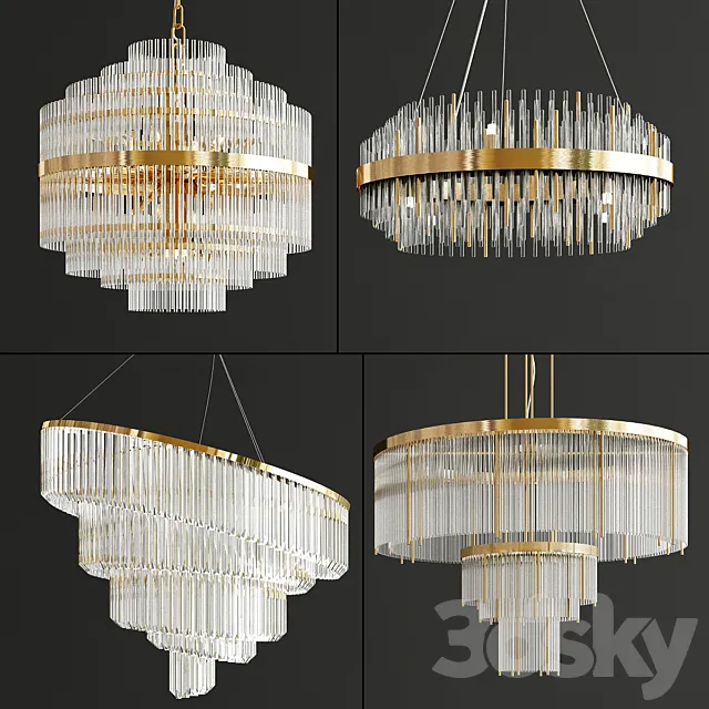 Glass Suspension Collection 3D Model Glass Suspension Collection 3D Model