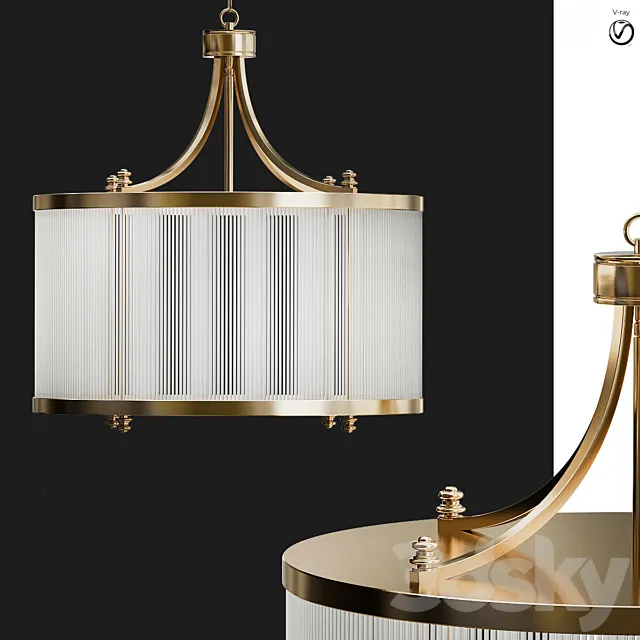 Glass Tube Chendelier 3D Model