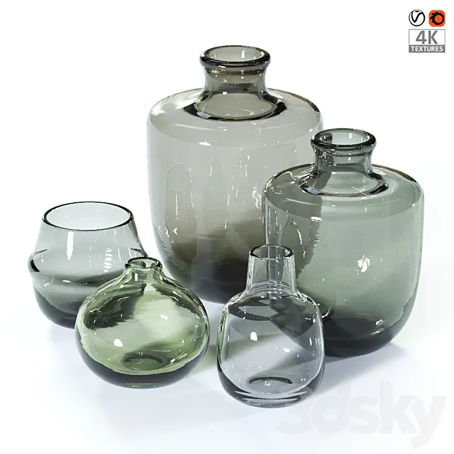 Glass vases 3D Model