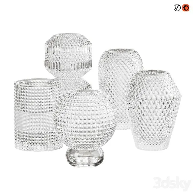 Glass vases Specktrum 3D Model