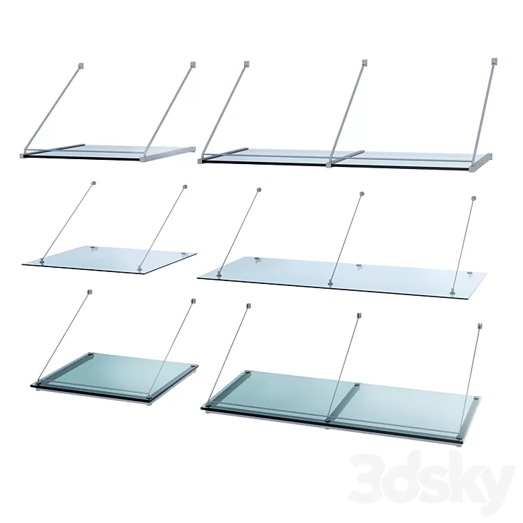Glass Visor Set 3D Model Glass Visor Set 3D Model