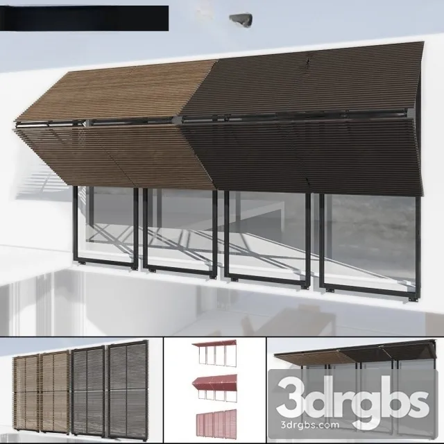 Glass Windows Shutters 3D Model Download