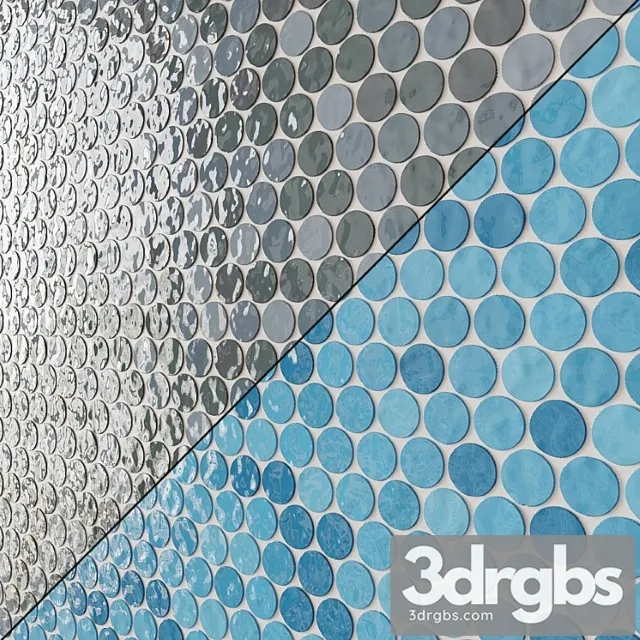 Glasspenny round mosaic wall & floor tile 12 colors