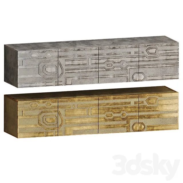 Global Views Abstract Block Cabinet 3DModel Global Views Abstract Block Cabinet 3DModel