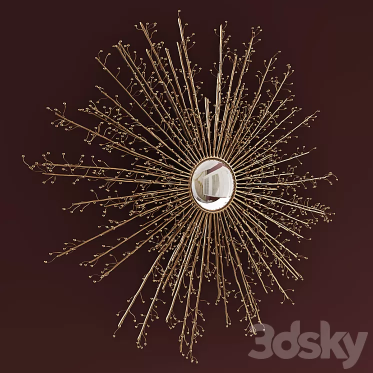 Global Views Berries Mirror Brass 3D Model