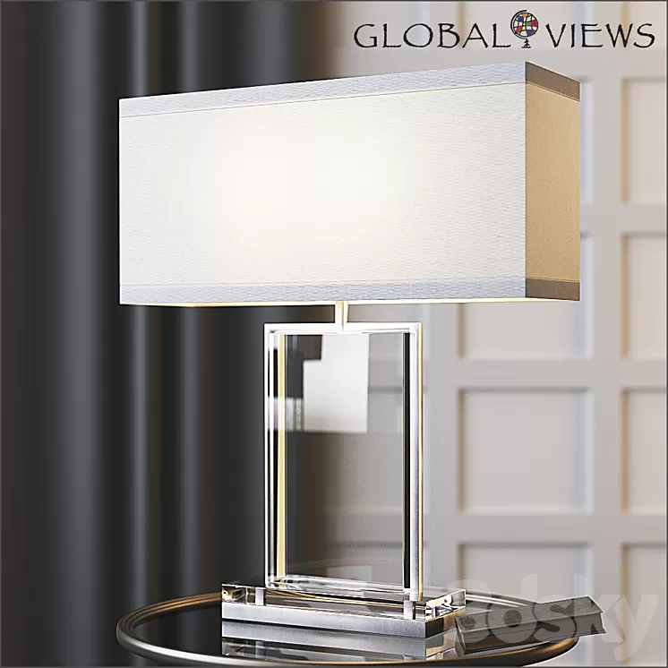 Global Views Crystal Slab Lamp 3D Model Global Views Crystal Slab Lamp 3D Model