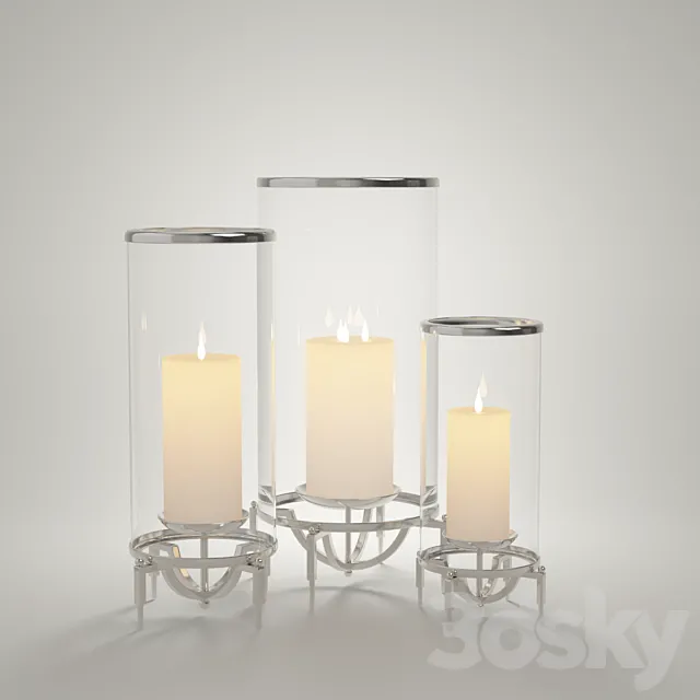 Global Views Elevated Hurricane Candle Holder 3DModel Global Views Elevated Hurricane Candle Holder 3DModel