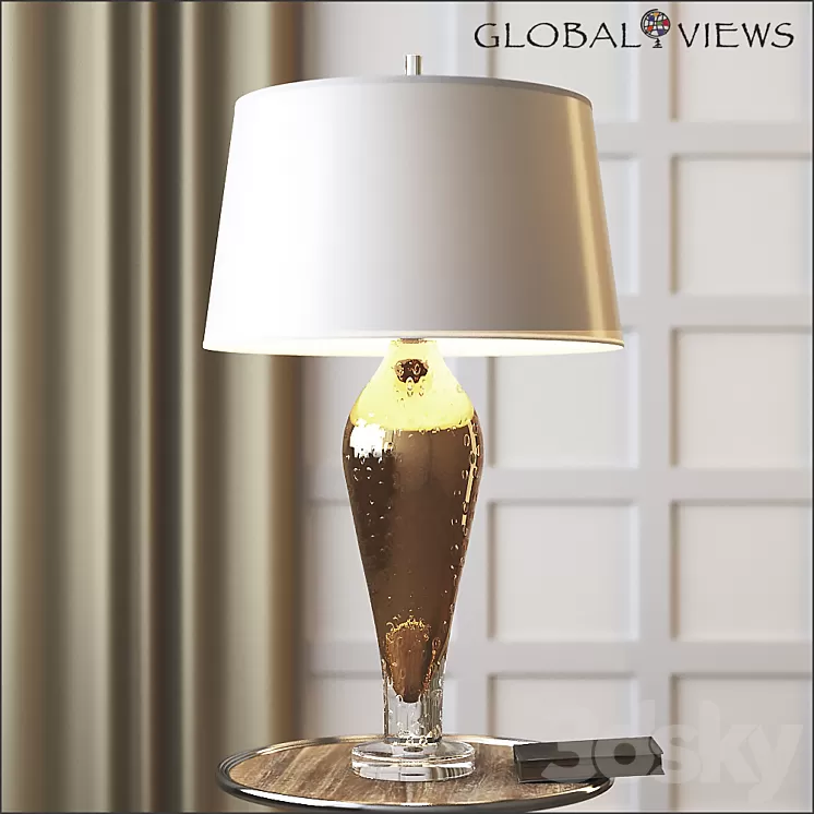 Global Views Golden Bubble Art Glass Lamp 3D Model Global Views Golden Bubble Art Glass Lamp 3D Model