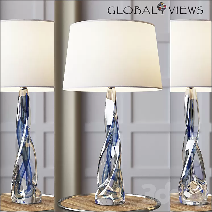 Global Views Ocean Twist Lamp 3D Model Global Views Ocean Twist Lamp 3D Model