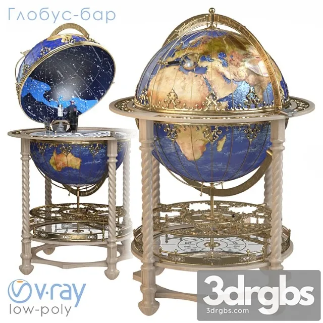 Globe-bar 3D Model Download