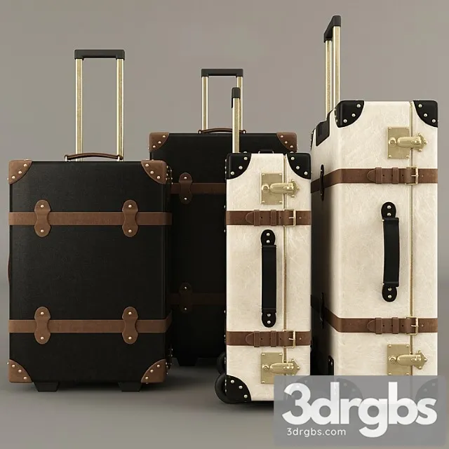 Globe-trotter suitcases 3D Model Download