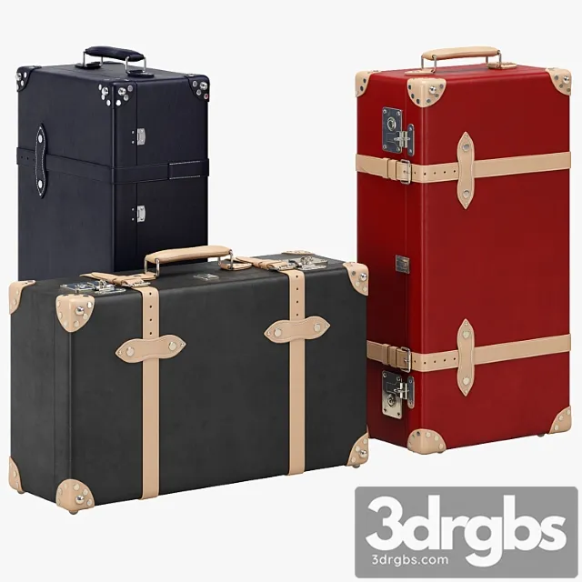 Globe trotter suitcases 3D Model Download