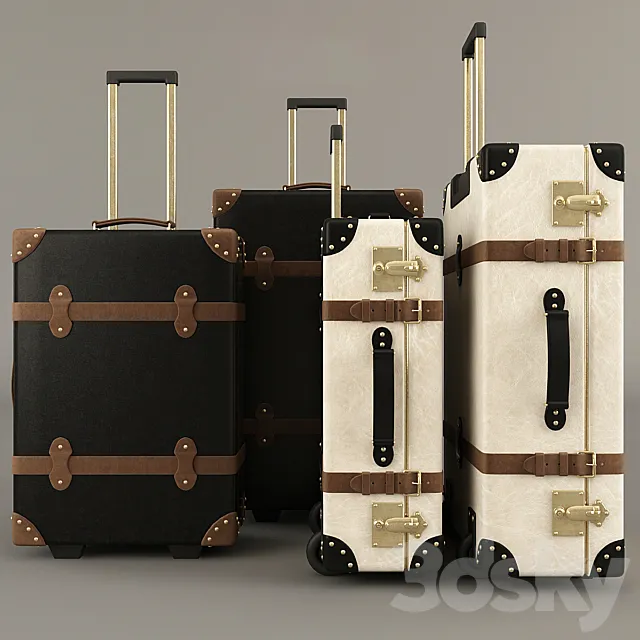 Globe-Trotter suitcases 3DModel Globe-Trotter suitcases 3DModel
