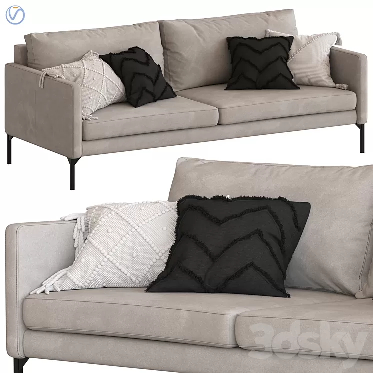 Globewest Bogart 3 seater sofa 3D Model