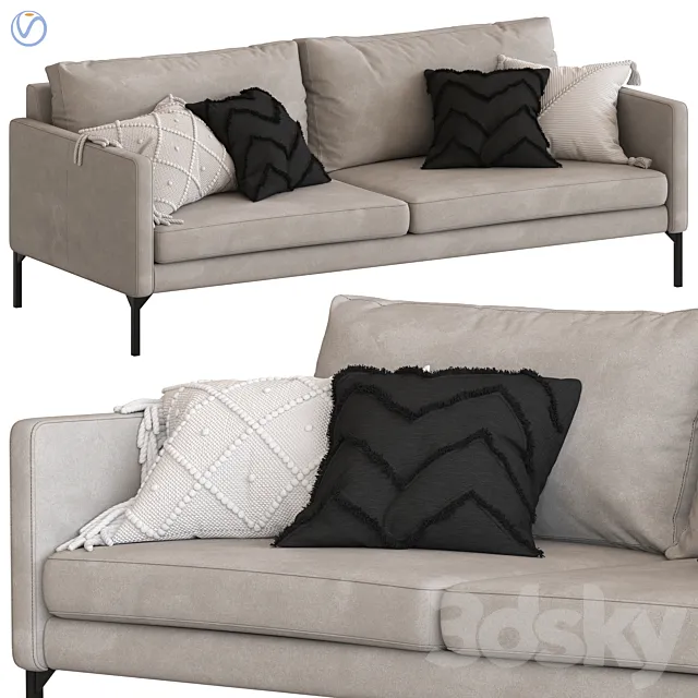Globewest Bogart 3 seater sofa 3DModel