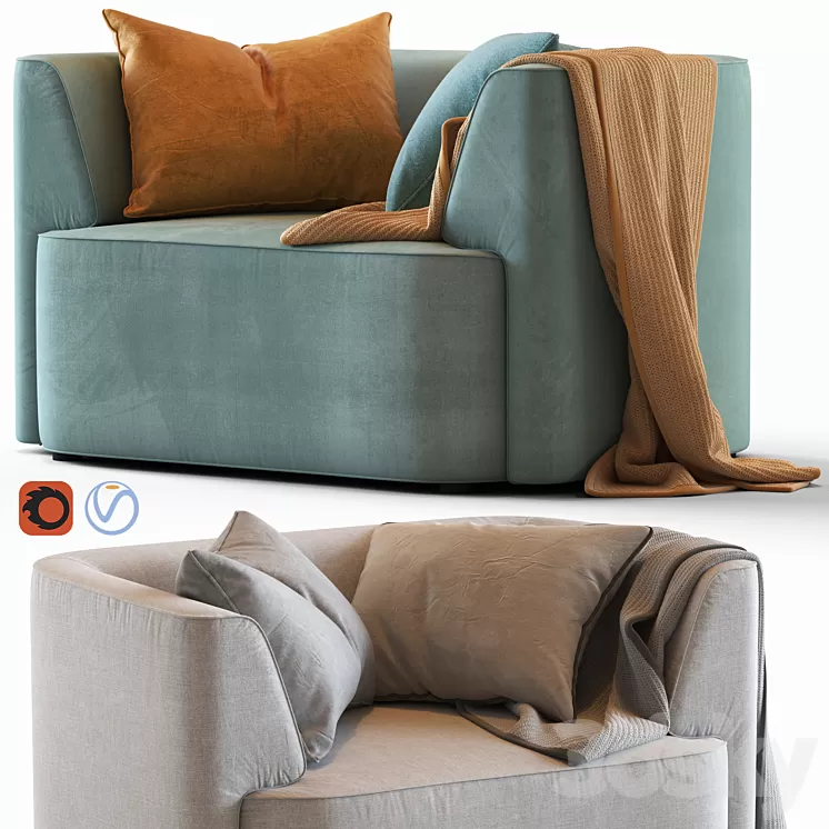 Globewest Juno Boris Armchair 3D Model