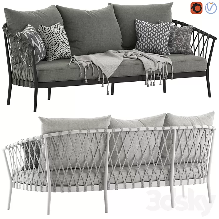 Globewest Maui 3-Seater Sofa 3D Model