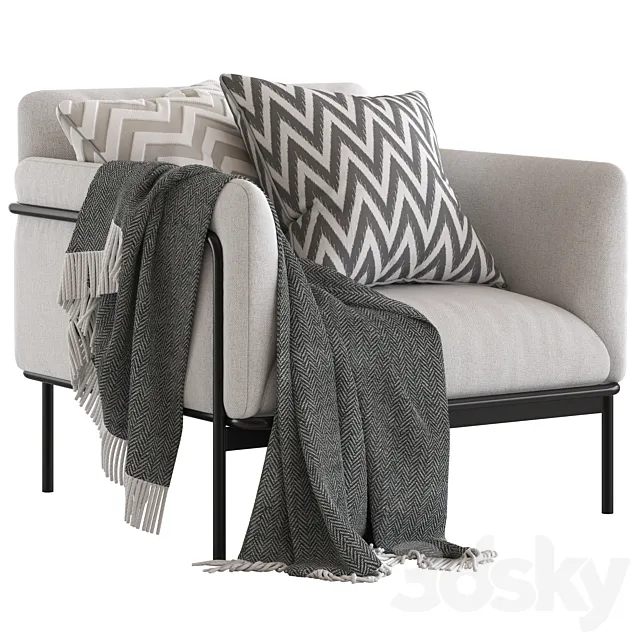 Globewest Natadora Scribe Armchair 3D Model