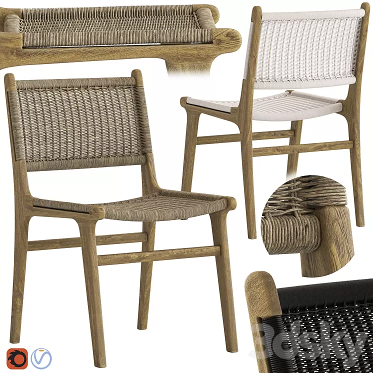 Globewest Noosa Chair 3D Model Globewest Noosa Chair 3D Model