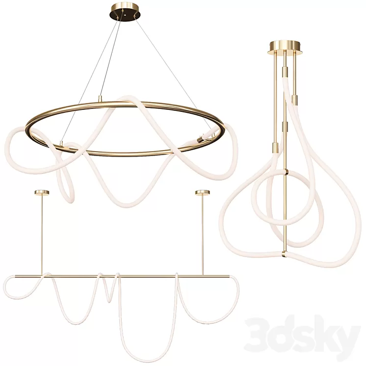 Glorify Chandeliers Set 3D Model