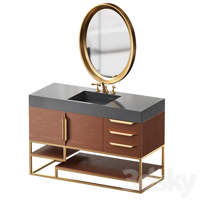 Glossy White Solid Surface Top See More by James Martin Furniture 3D Model Glossy White Solid Surface Top See More by James Martin Furniture 3D Model