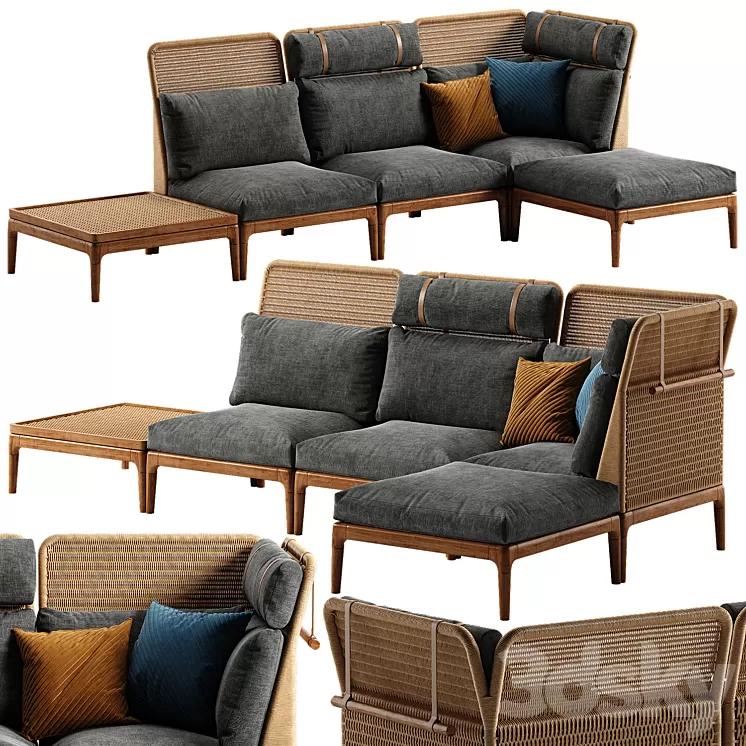 Gloster Lima sofa 2 3D Model