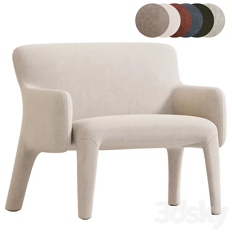 Glove Up Molteni Armchair 3D Model Glove Up Molteni Armchair 3D Model
