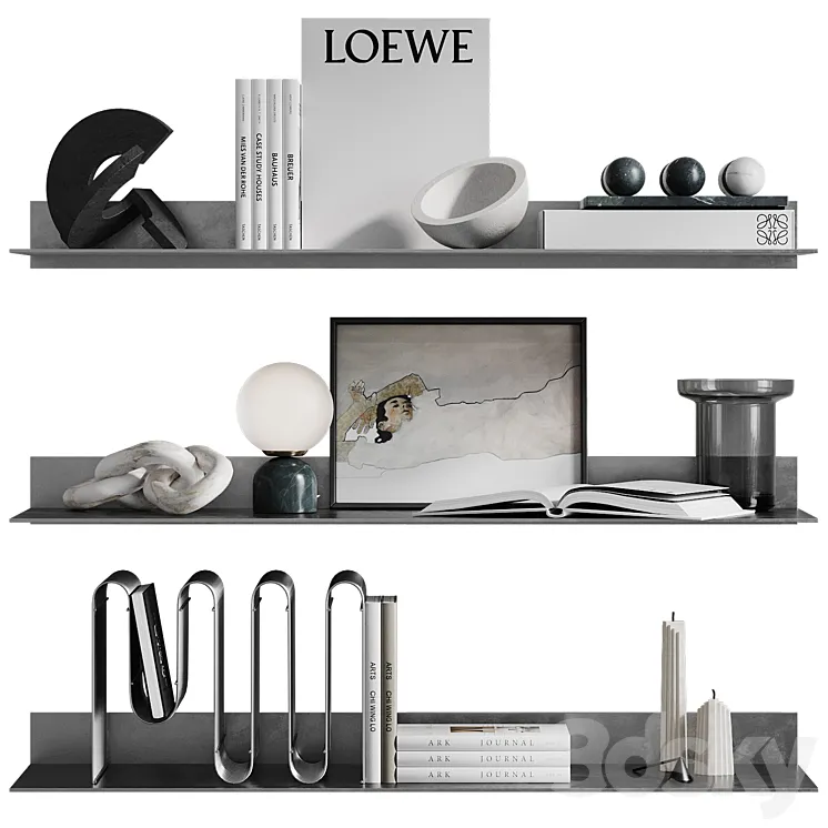 Glowe decorative set 3D Model Free Download Glowe decorative set 3D Model Free Download