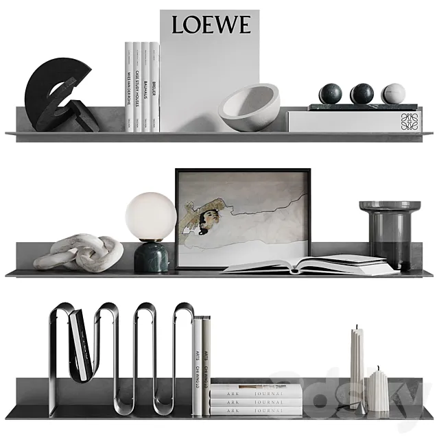 Glowe decorative set 3D Model
