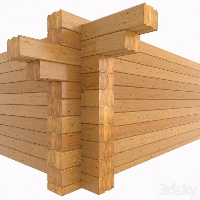 Glued laminated timber 3D Model Glued laminated timber 3D Model