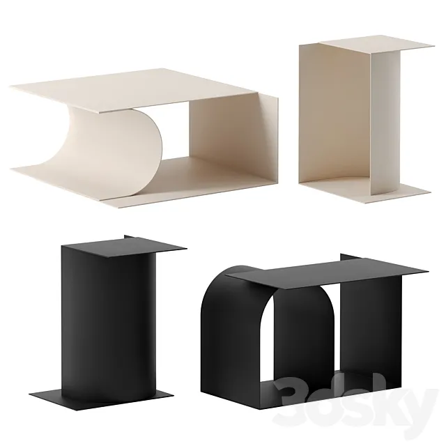 Glyph side tables by Hem 3DModel