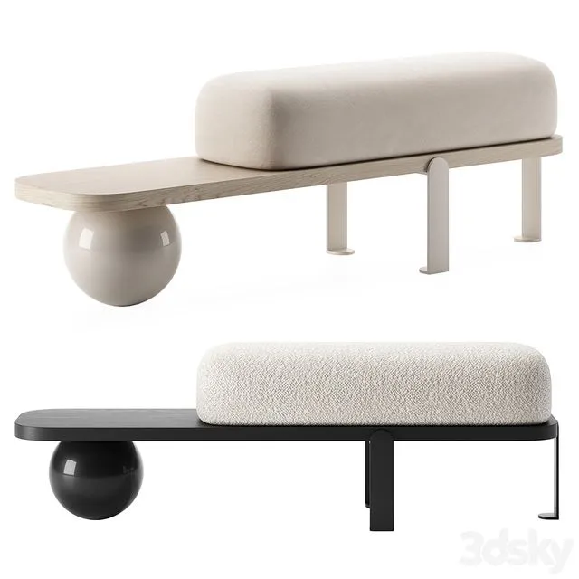 GOA Bench by LE BERRE VEVAUD 3D Model GOA Bench by LE BERRE VEVAUD 3D Model