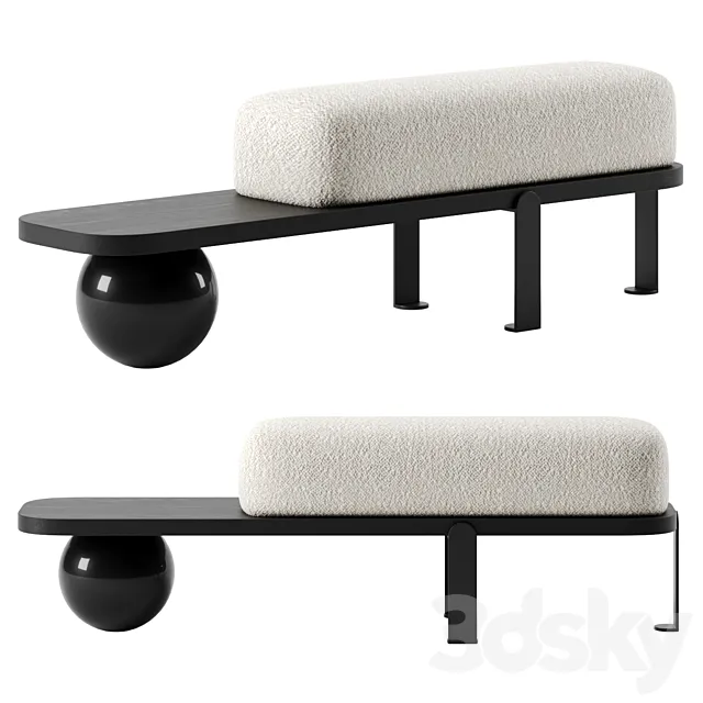 Goa Bench by LE BERRE VEVAUD 3DModel Goa Bench by LE BERRE VEVAUD 3DModel