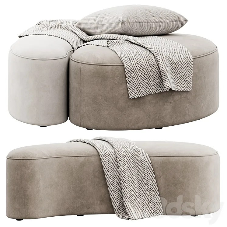 Goa Poufs by ETRO Home Interiors 3D Model Free Download