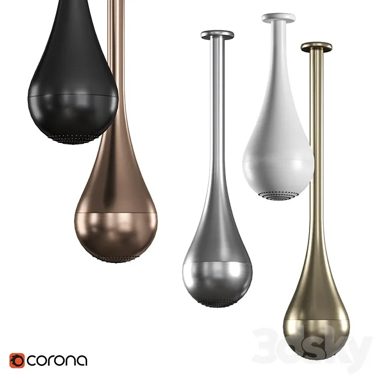 Goccia Gessi | Ceiling shower head 3D Model Free Download