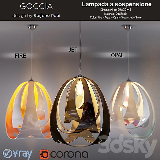 GOCCIA Lampada a sospensione 3DModel