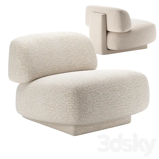 GOGAN | Armchair by Moroso 3D Model GOGAN | Armchair by Moroso 3D Model