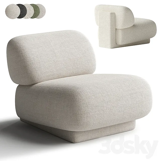 GOGAN Armchair By Moroso 3D Model GOGAN Armchair By Moroso 3D Model