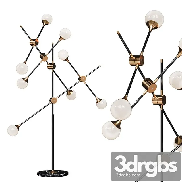 Gold 8 white milk shades 3D Model Download